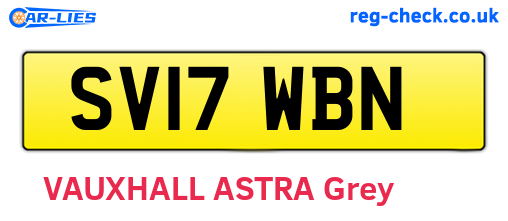 SV17WBN are the vehicle registration plates.