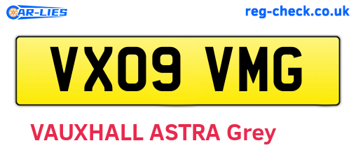VX09VMG are the vehicle registration plates.