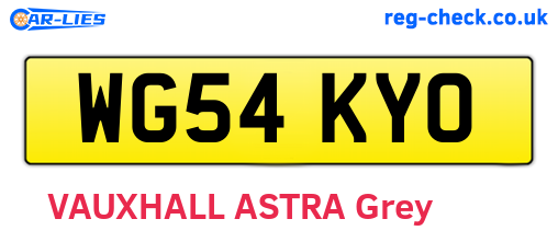 WG54KYO are the vehicle registration plates.