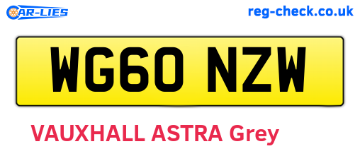 WG60NZW are the vehicle registration plates.
