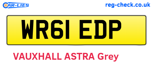 WR61EDP are the vehicle registration plates.