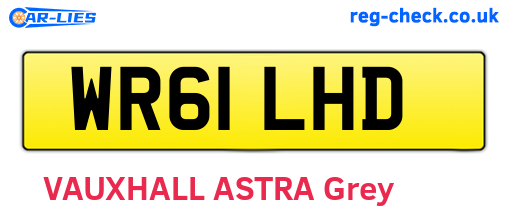 WR61LHD are the vehicle registration plates.