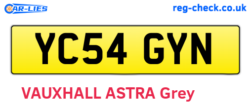 YC54GYN are the vehicle registration plates.