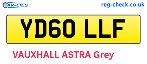 YD60LLF are the vehicle registration plates.