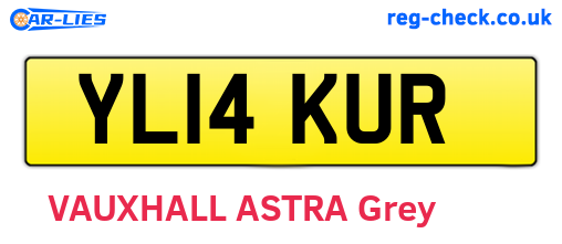 YL14KUR are the vehicle registration plates.