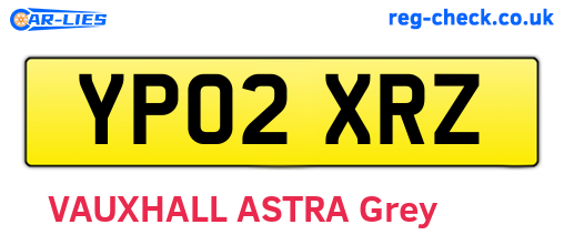 YP02XRZ are the vehicle registration plates.