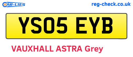 YS05EYB are the vehicle registration plates.