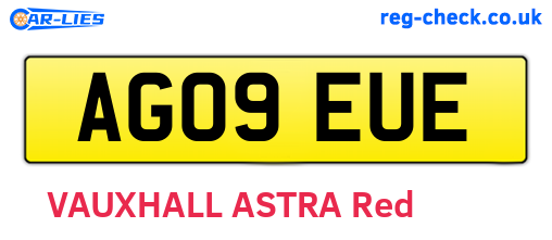 AG09EUE are the vehicle registration plates.