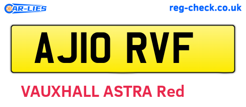 AJ10RVF are the vehicle registration plates.
