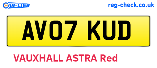 AV07KUD are the vehicle registration plates.