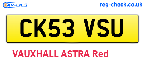 CK53VSU are the vehicle registration plates.