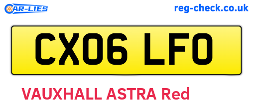 CX06LFO are the vehicle registration plates.