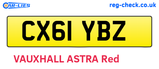 CX61YBZ are the vehicle registration plates.