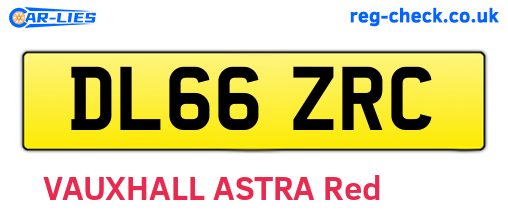 DL66ZRC are the vehicle registration plates.