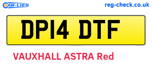 DP14DTF are the vehicle registration plates.