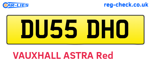 DU55DHO are the vehicle registration plates.