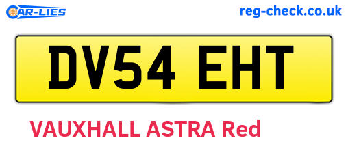 DV54EHT are the vehicle registration plates.