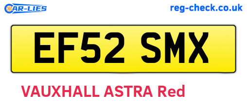 EF52SMX are the vehicle registration plates.