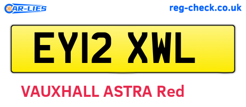 EY12XWL are the vehicle registration plates.
