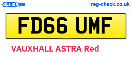 FD66UMF are the vehicle registration plates.