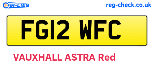 FG12WFC are the vehicle registration plates.
