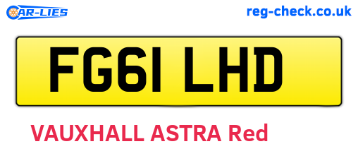 FG61LHD are the vehicle registration plates.