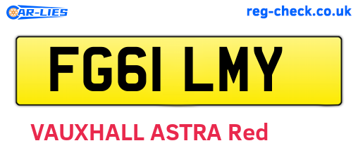 FG61LMY are the vehicle registration plates.