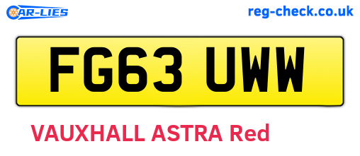 FG63UWW are the vehicle registration plates.