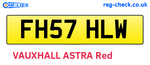 FH57HLW are the vehicle registration plates.