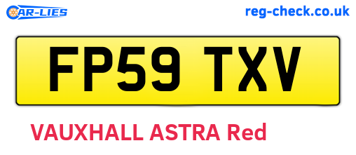 FP59TXV are the vehicle registration plates.