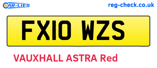 FX10WZS are the vehicle registration plates.
