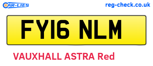 FY16NLM are the vehicle registration plates.