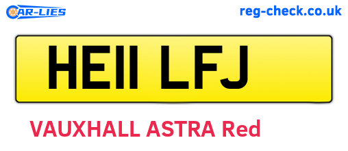 HE11LFJ are the vehicle registration plates.