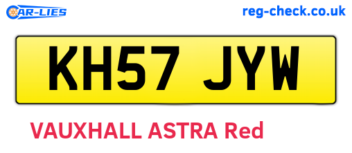 KH57JYW are the vehicle registration plates.