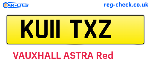KU11TXZ are the vehicle registration plates.
