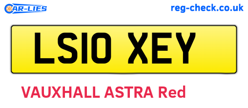 LS10XEY are the vehicle registration plates.