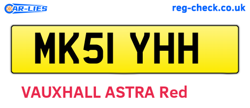 MK51YHH are the vehicle registration plates.