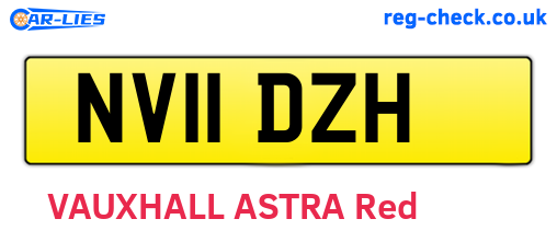 NV11DZH are the vehicle registration plates.