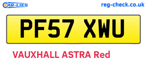 PF57XWU are the vehicle registration plates.