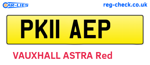 PK11AEP are the vehicle registration plates.