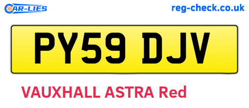 PY59DJV are the vehicle registration plates.