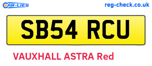 SB54RCU are the vehicle registration plates.
