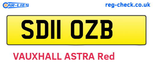 SD11OZB are the vehicle registration plates.