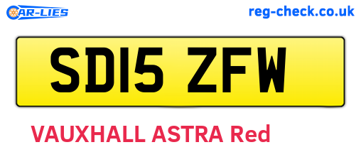 SD15ZFW are the vehicle registration plates.