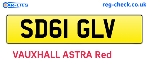SD61GLV are the vehicle registration plates.