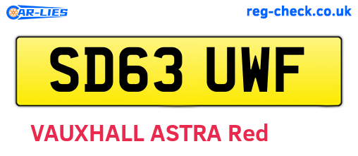 SD63UWF are the vehicle registration plates.