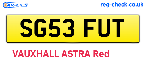 SG53FUT are the vehicle registration plates.
