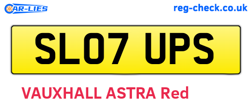 SL07UPS are the vehicle registration plates.