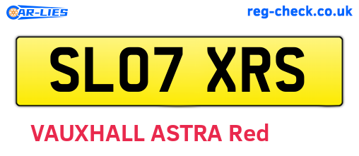 SL07XRS are the vehicle registration plates.