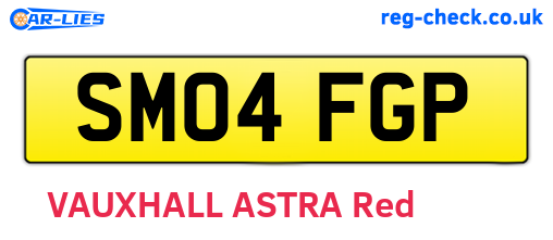 SM04FGP are the vehicle registration plates.